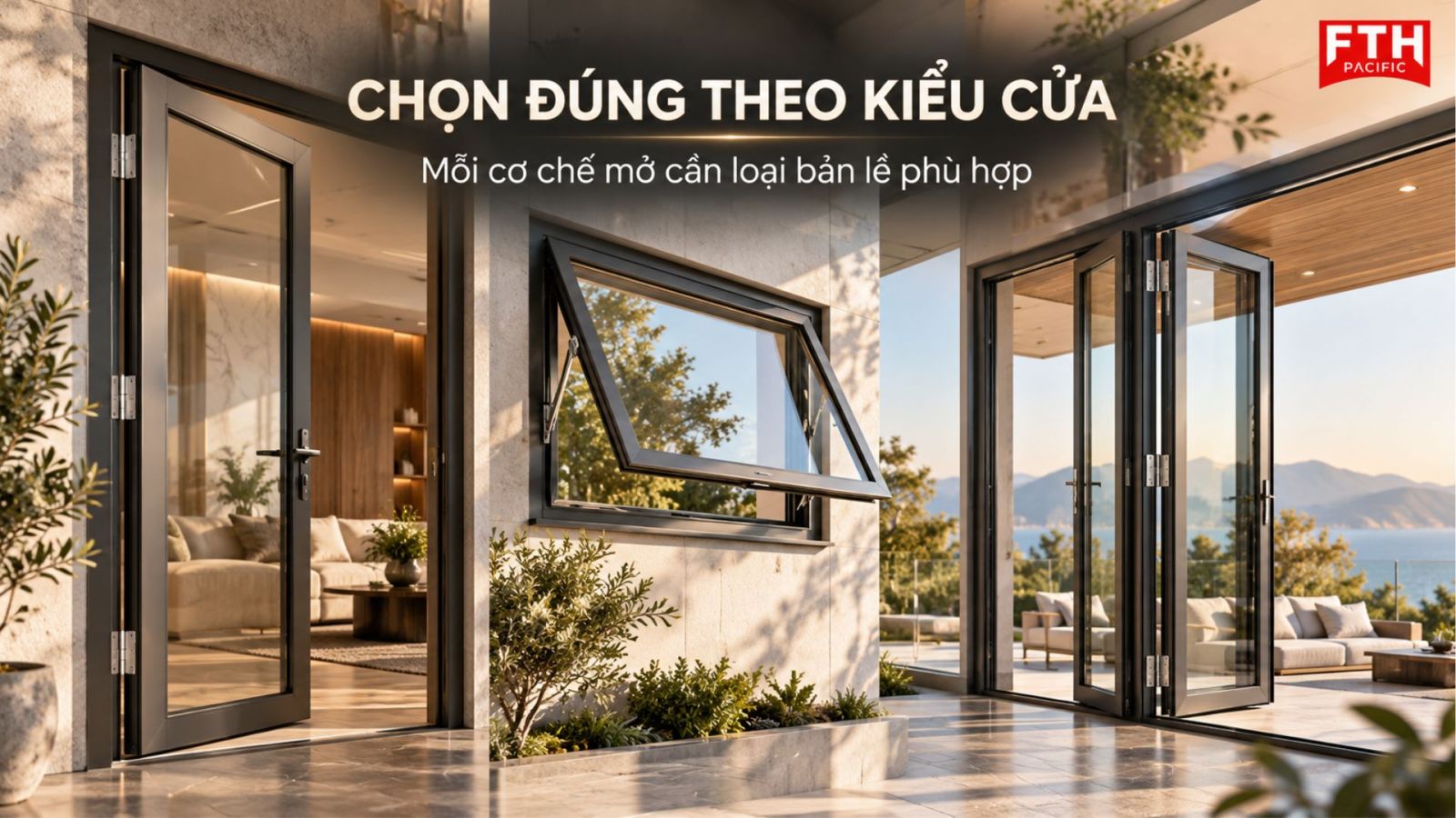 Tải trọng, chiều rộng và chiều cao của cánh đều ảnh hưởng đến lực và mô-men tác động lên hệ bản lề.