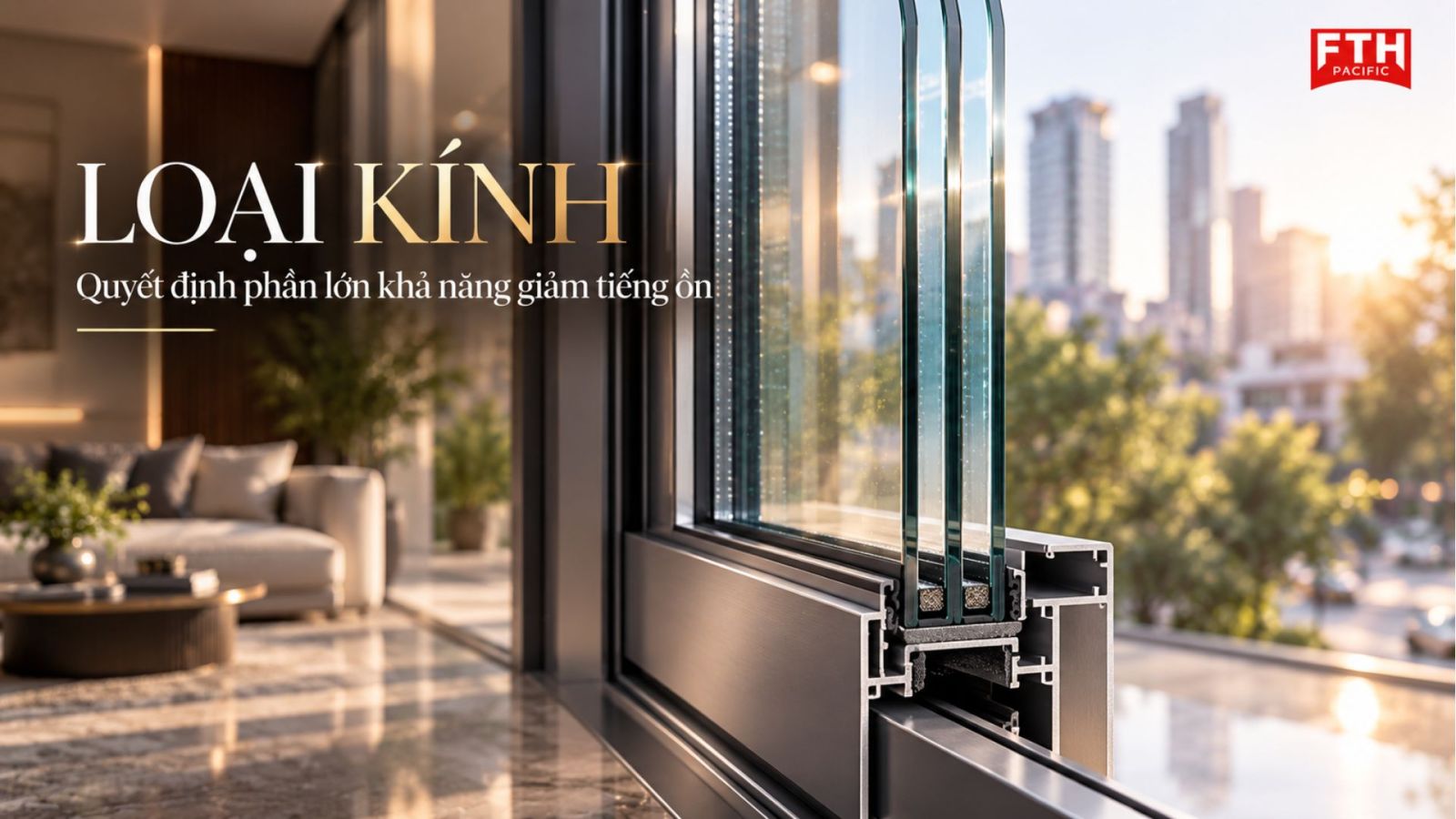 Cấu tạo kính nhiều lớp giúp hỗ trợ kiểm soát tiếng ồn cho cửa nhôm kính