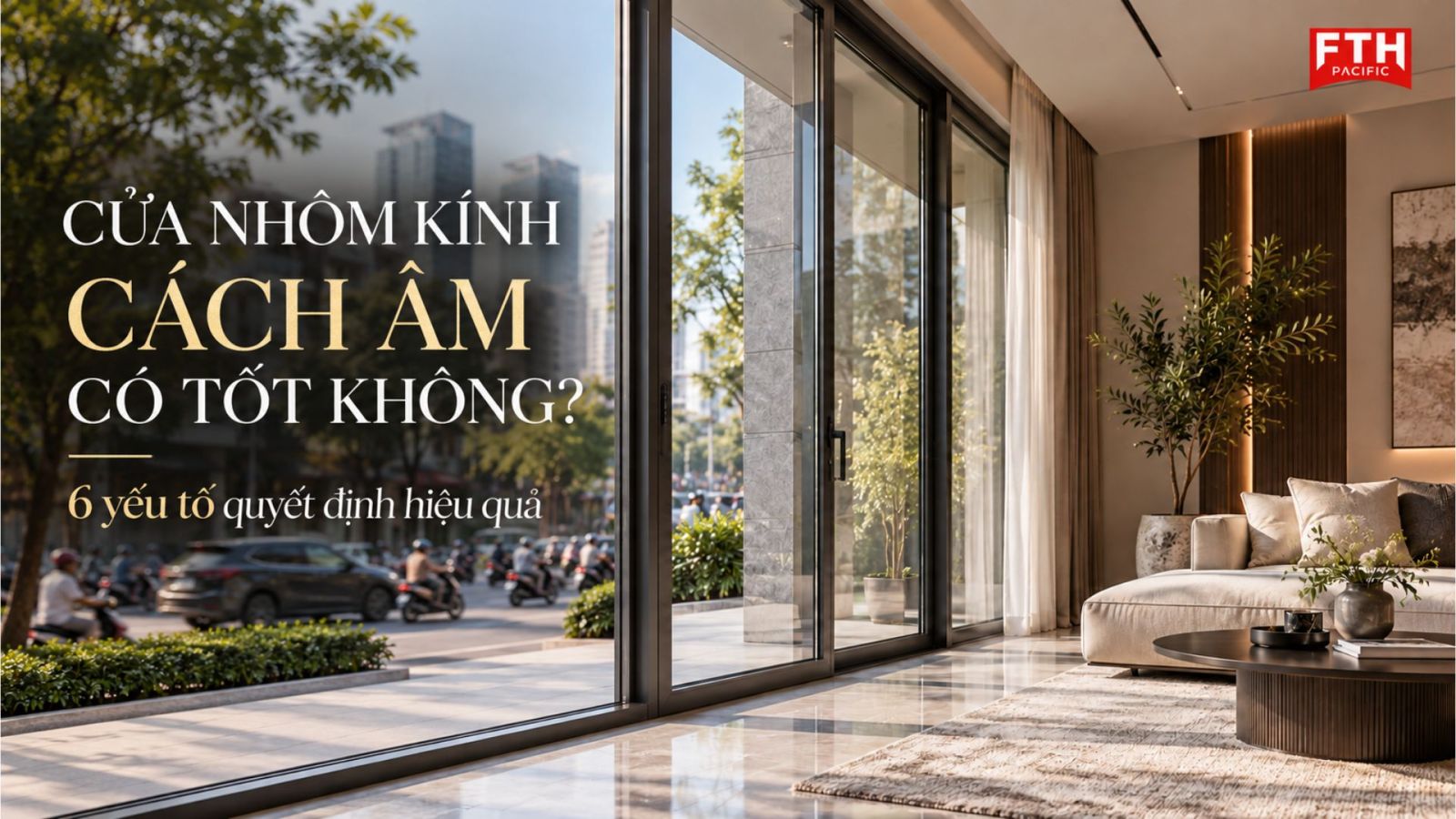 Cửa nhôm kính cách âm cho nhà phố và công trình đô thị